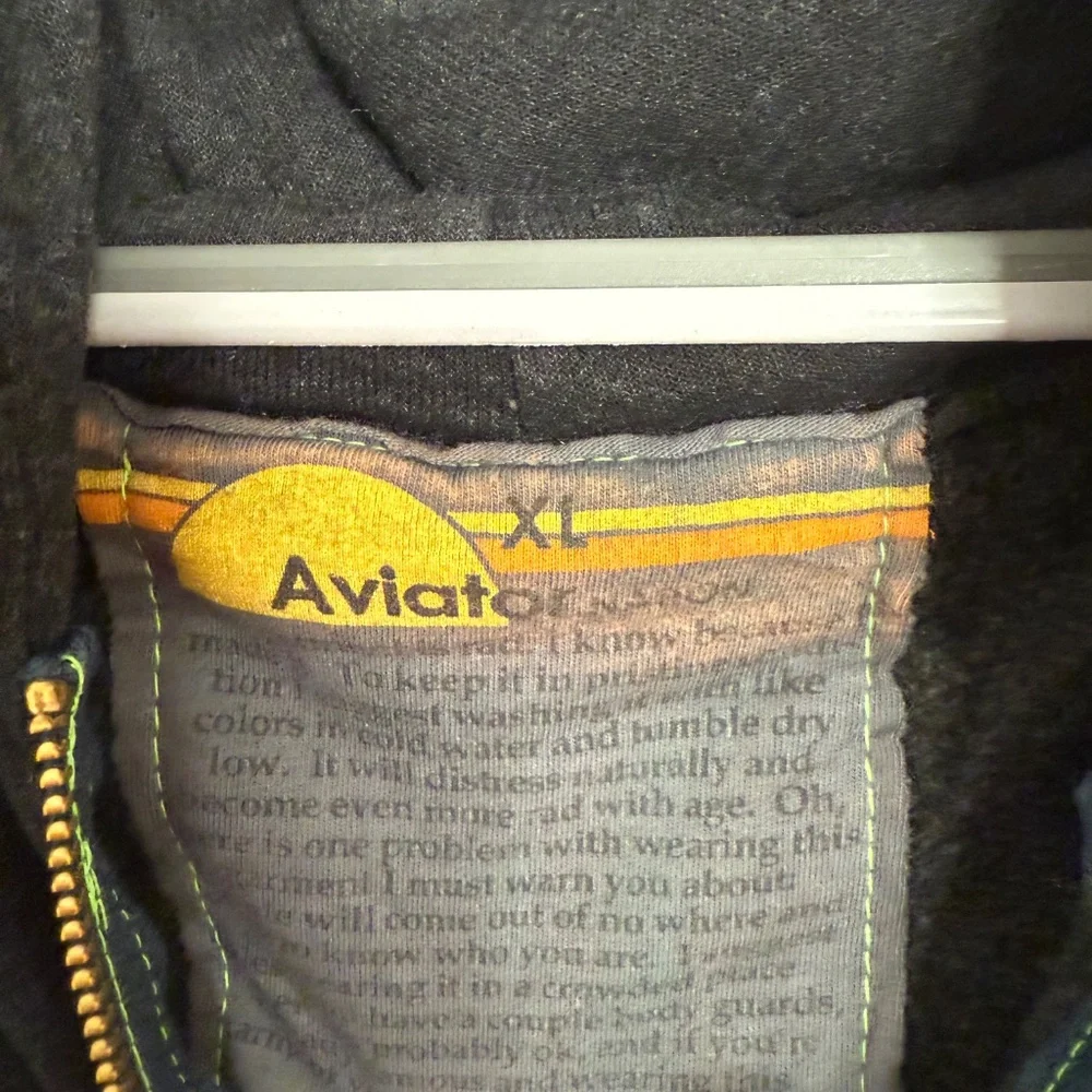 Aviator Nation Rock and Roll Zip Hoodie – Size XL - Picture 4 of 4